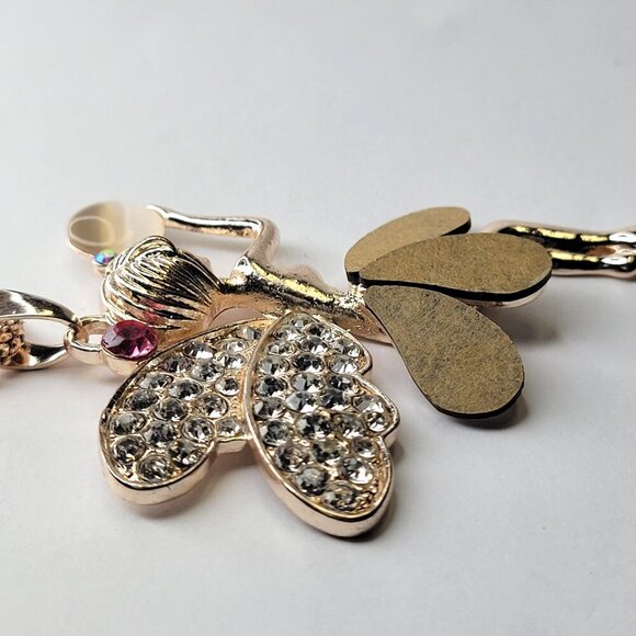 Fairy With Crystal Wings Pendant Necklace - Picture 9 of 10